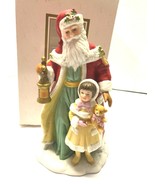 AVON Porcelain Santa With Child 1995 7 1/2&quot; Figurine Figure - £15.58 GBP