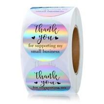 Thank You For Supporting My Small Business 500 Holographic Labels Stickers Seal - £6.02 GBP