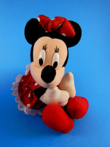 Minnie Mouse Plush 8&quot; With Clip Clasp Hands Grab It Disney Mattel doll - $9.25