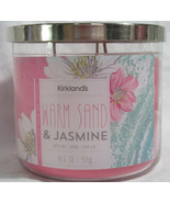Kirkland&#39;s 14.5 oz Large Jar 3-Wick Candle Natural Wax Blend WARM SAND &amp;... - $33.99