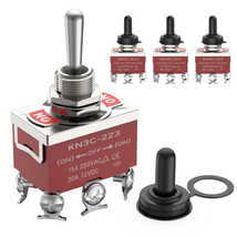 4Pcs Momentary Toggle Switch 12V DC 30A DPDT On-Off-(On) 6 Pin 3 Position Heavy - £13.52 GBP