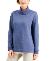 MSRP $37 Karen Scott Cotton Turtleneck Sweater Blue Size Medium - £6.70 GBP