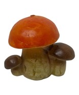Vintage 1970s Mushroom Candle Mid Century Modern UNUSED Brown Orange Whi... - $73.87