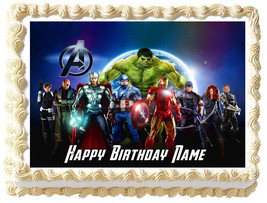 THE AVENGERS image edible cake topper decoration - £5.48 GBP+