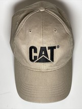 Caterpillar Carolina Cat Hat Cap Mens Tan Logo Adjustable Hat - $9.89