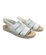Easy Street Sandal Womens 10 Magge White Flat Slingback Casual Comfort V... - $44.36 CAD