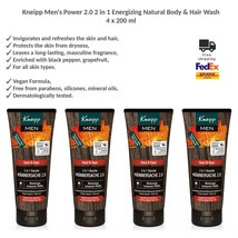 Kneipp Men&#39;s Power 2 in 1 - Energizing Natural Body &amp; Hair Wash 200ml x 4 - £59.39 GBP