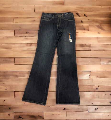 NWT Faded Glory Bootcut Blue Denim Jeans Medium Dark Wash Size 8A - $17.77