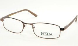 New B.U.M. Equipment Marathon Brown Eyeglasses Glasses Metal Frame 52-19-140mm - $32.67