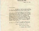 V. McDaniel Fuel Company Kansas City MO Letter 1920 AJAX Coal  - £14.46 GBP