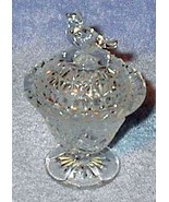 Vintage Bird Covered Crystal Dish Press Pattern Glass - $9.53 CAD