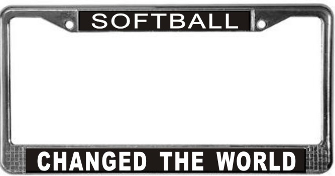 Primary image for Softball Occupy Wall Street License Plate Frame (Stainless Steel)