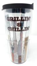Rare Tervis Grillin&#39; And Chillin&#39; Grilling BBQ Cup Tumbler Mens 16oz - £16.01 GBP