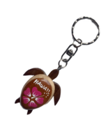 da Hawaiian Store Wood Honu Turtle Keychain with Handpainted Flower (Cho... - £8.25 GBP