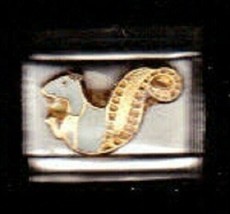 Squirrel With Gold Plated Tail Wholesale Italian Charm 9MM K#14 - £10.75 GBP