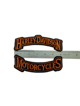 Harley-Davidson Motorcycle Rocker Patch Set Top &amp; Bottom MOTORCYCL 6&#39;&#39; P... - £7.86 GBP
