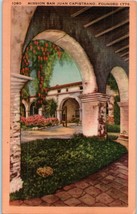 Mission San Juan Capistrano Arched Corridors &amp; Patio California Postcard - £8.73 GBP