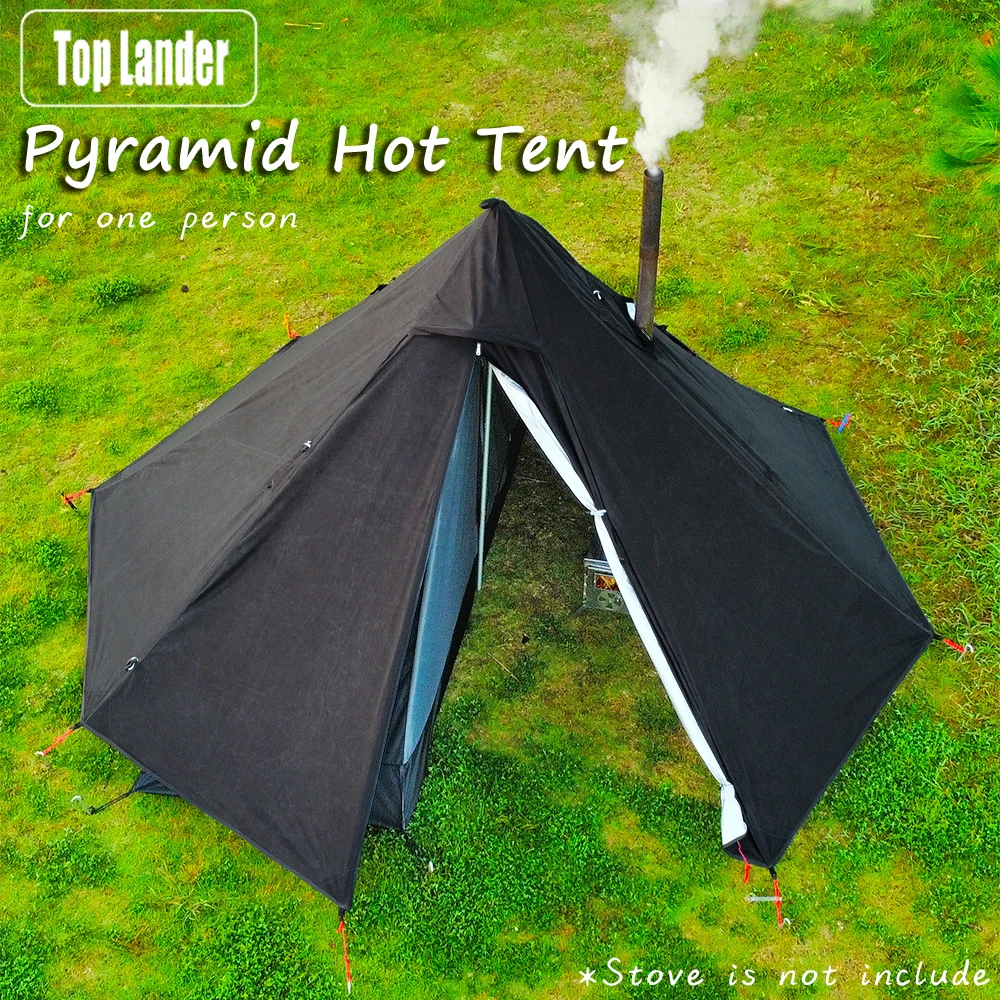 [Top Lander]Teepee Tent Camping Tipi for Adults Outdoor Ultralight Pyramid Tent - £126.37 GBP+