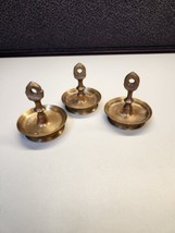 Set Of 3 Vintage BRASS - Traditional Hanging Oil Lamp Parts India - $35.99