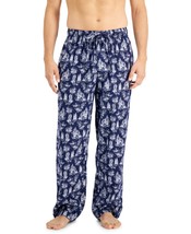Club Room Men&#39;s Flannel Print Pajama Pants in Navy Forest Print-2XL - £12.54 GBP