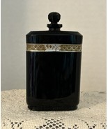 Antique &amp; Collectible- 1922 Nuit De Noel Caron Perfume Black Baccarat Bo... - $101.48 CAD