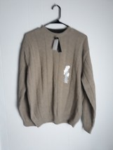 Bill Blass Mens Sweater Crew Neck  Pullover Cable Knit Lines Large - $553.73 MXN