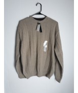 Bill Blass Mens Sweater Crew Neck  Pullover Cable Knit Lines Large - $553.73 MXN