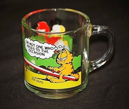 Garfield &amp; Friends Animation Art Character Coffee Mug Glass Cup 1978 McDonalds b - $9.89