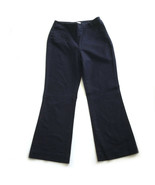 COLDWATER CREEK Wide Leg Pants Size 6 Petite Navy Blue Natural Fit Relaxed - $19.67
