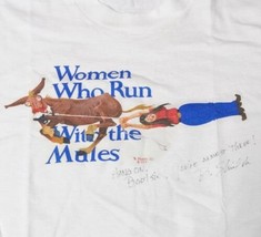 Vintage 1997 B. Shields Design Signed Women Who Run With the Mules Shirt Large - £17.10 GBP