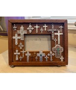 Crosses Frame Christianity Easel Stand hods Photo 5.5 x 3.5 or 4 x 6 - $367.88 MXN