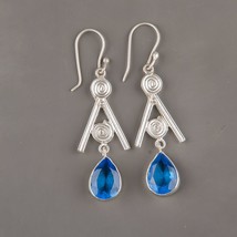 Tanzanite Gemstone 925 Sterling Silver Earring Handmade Jewelry Earring 2.4&quot; - £9.00 GBP