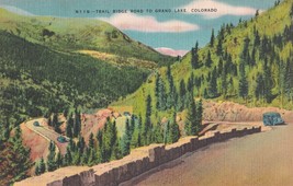 Trail Ridge Road to Grand Lake Colorado Linen Postcard Unposted - £7.90 GBP