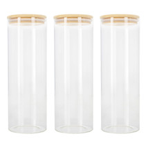 3Pk Glass Jar With Lid - 2L Food Storage Containers - £38.08 GBP