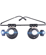 MAGNIFYING EYE GLASSES Dual Lens 20X w/ LED LightS Hands Free Jewelers M... - $44.81 CAD