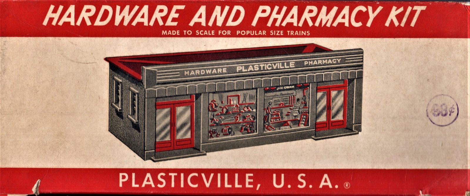 HO Trains - Plasticville Structure Hardware and Pharmacy  - $17.00
