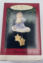 Hallmark &quot;Three Wishes&quot; Little Girl Angel Keepsake Christmas Tree Ornament 1995 - $4.74