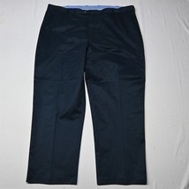 Roundtree &amp; Yorke 46x30 Navy Blue Flat Front Supima Cotton Mens Dress Chino Pant - $22.74