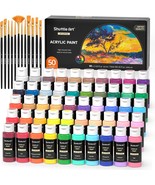 Shuttle Art Acrylic Paint 50 Colors Acrylic Paint Set 2oz/60ml Bottles R... - $82.59 CAD