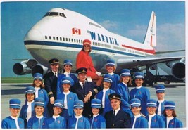 Postcard Wardair Boeing 747 &amp; Employees  - $5.78