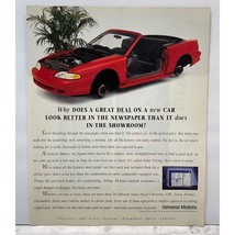 General Motors Vintage Print Ad 90s GM Value Pricing Red Car Chevrolet P... - £8.61 GBP