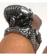 Alien Stainless Steel Horror Sci Fi Men&#39;s Size 10 Ring - $647.33 MXN
