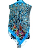TURQ BLUE TRIBAL GYPSY BOHEMIAN DELUXE BEADED PEACOCK HIP SCARF ATS REN ... - $1,640.19 MXN
