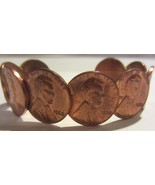Vintage Copper Penny Cuff Bracelet 1962 - £17.13 GBP