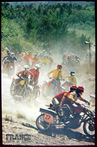 Original Poster France Sport Moto Bike Race Wood Dust - £40.73 GBP