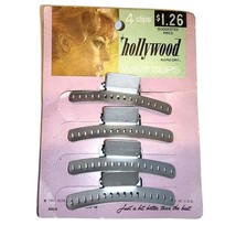 Hollywood Rapid Dry Wave Clips Vintage Original Card 3 Inch Aluminum Hair Clip - $19.75