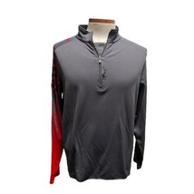 Spyder Men&#39;s Quarter Zip Spider Man Web Print Long Sleeve Gray Shirt Lar... - $18.50