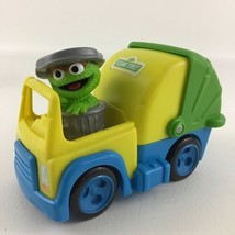 Sesame Street Muppets Push Along Garbage Truck Oscar Grouch Figure Hasbro Toy - £19.42 GBP