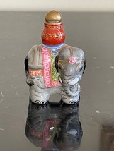 Chinese Porcelain Adorable Elephant Shaped Snuff Bottle - $74.25