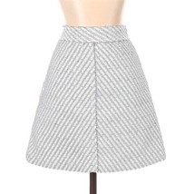 Theory Grey Diagonal Striped Mini Skirt Size 2 - £35.60 GBP
